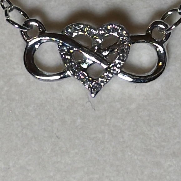 Silver Heart Infinity Necklace - Picture 5 of 6